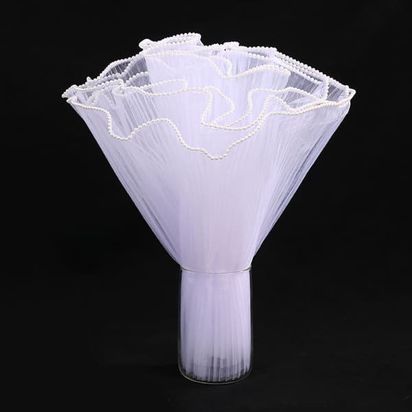 28cmx1M Blomma omslagspapper Wave Garn Florist Bukett Packagi White