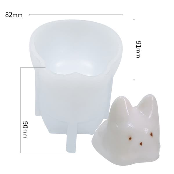 Pudding Katt Form Silikon För Gör Doftande Sojavax Han onesize