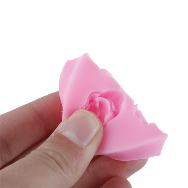 3d ros blomma silikon fondant form dekor choklad socker