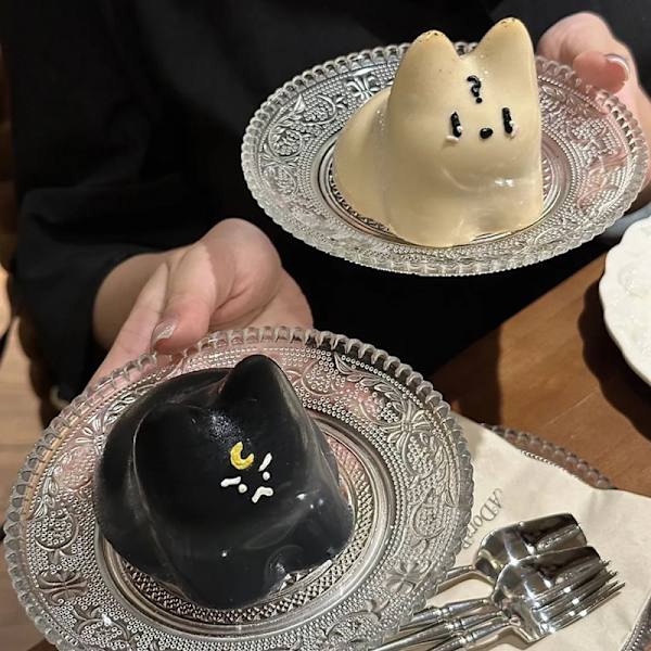 Pudding Katt Form Silikon För Gör Doftande Sojavax Han onesize