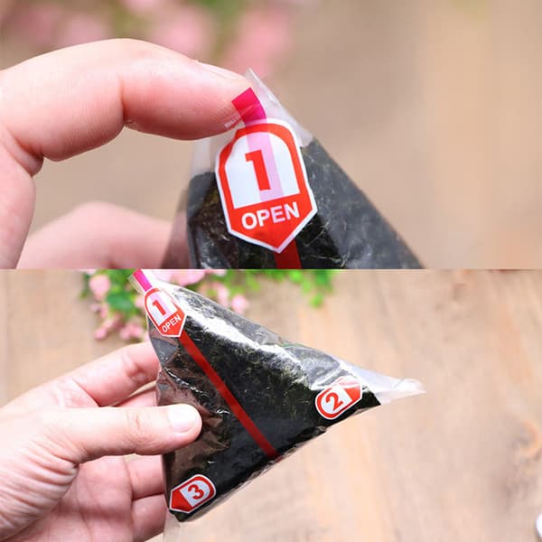 20st dubbla lager triangel risboll packpåse Seaweed Onig 20pcs