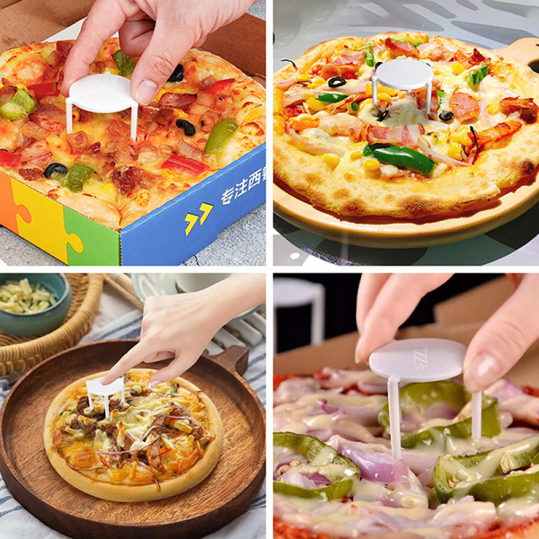 100 Styck Pizza Saver Stand Vit Plast Stativ Stack Fästställ White 100PCS