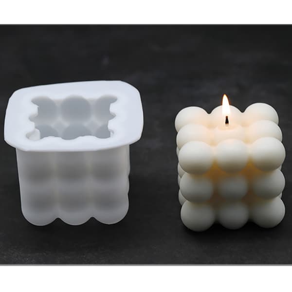 DIY jul ljus mögel vax ljus gips ljus 3d kisel