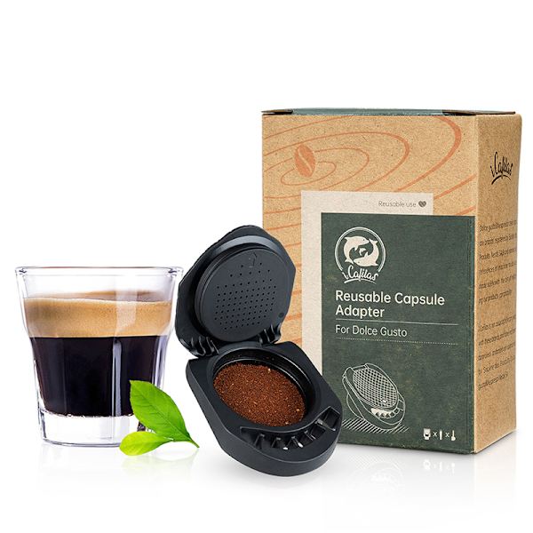 Återanvändbar kapseladapter för Dolce Gusto Coffee Convert Compati Black