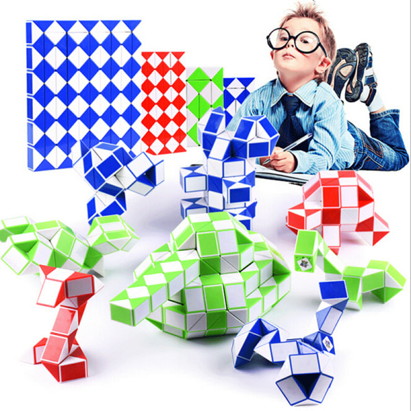 pedagogisk leksak heta pussel 3d cool orm magic populära barn ga Random Color 1 pc