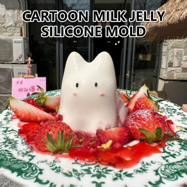 1 stk. Katte-mælkebudding Silikoneform Halloween Gelé Skål Kage A3