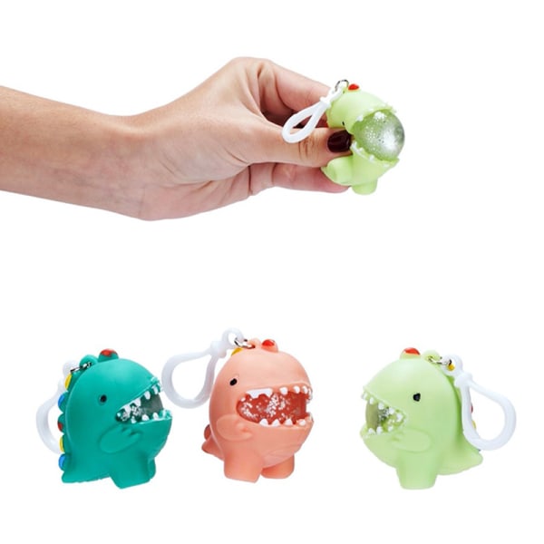 Cartoon Monster Bubble Squishy Toy Keychain A