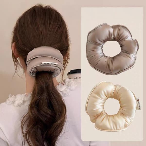 Sponge Sleep Elastisk Hårelastik Hårscrunchies Til Kvinder Coffee