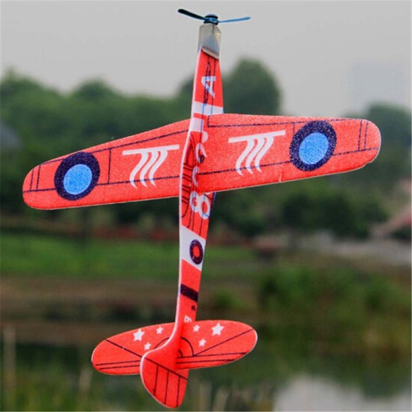 19cm Hand Kasta Flygande Glider Planes Foam Flygplan Party Bag Fi Random Color One Size