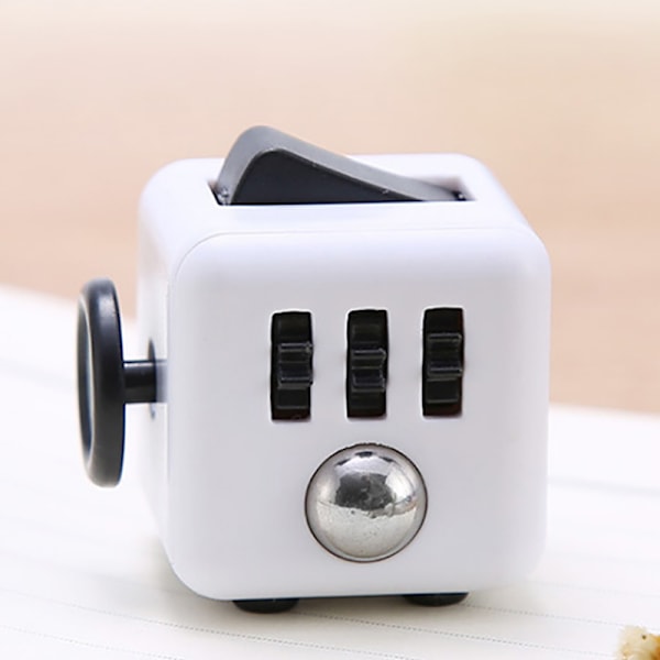 Fidget Cube Toy Fokus Uppmärksamhet Arbete Pussel White