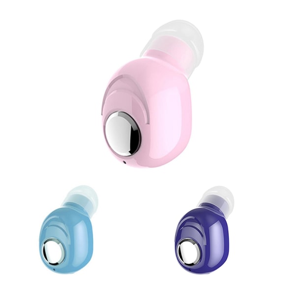 Mini In-Ear 5.0 Bluetooth hörlurar med trådlösa mikrofonhuvuden Pink
