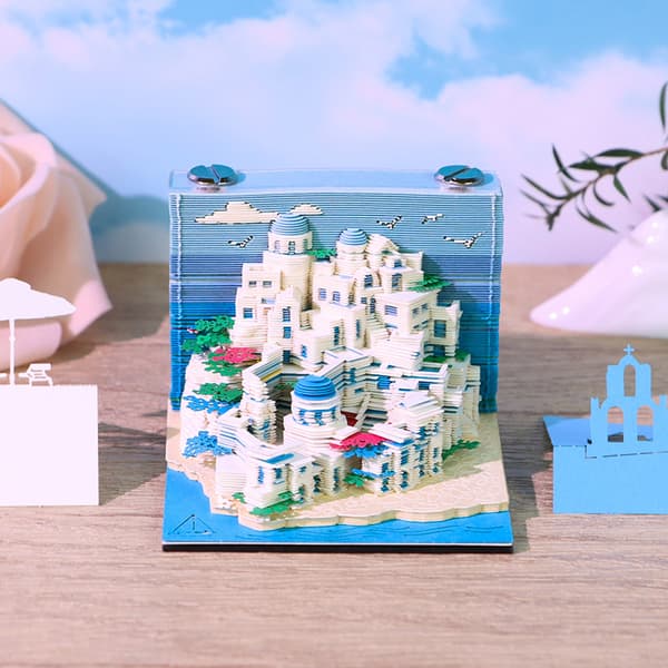 3D Papir Udskæring Kunst Håndværk Memo Pad Notesblok Skriveblok Skrivebord D A2