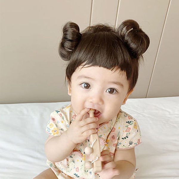 Baby Wig Braid Hårband peruk för barn baby pannband baby hår Ch 1