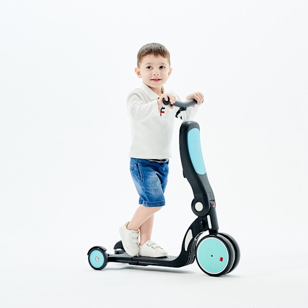 Prime Ride Blå – 5-i-1 Multifunktionell Sparkcykel för Barn (2–7 år) blå