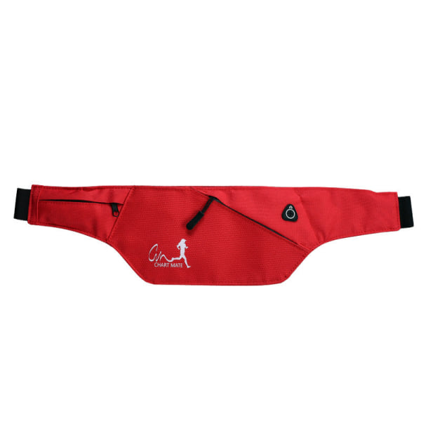Fanny Pack Løpebelte Midjeveske Organizer Thin Sports Pustende Red 6.8 inches