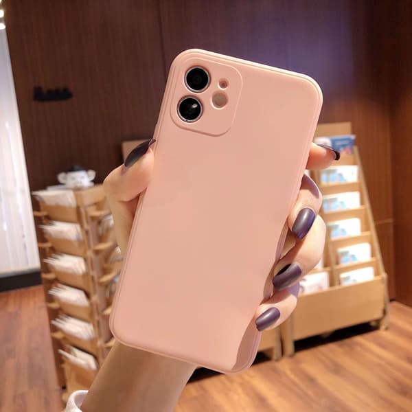 Etui til iPhone 17Pro lige kant flydende silikone
