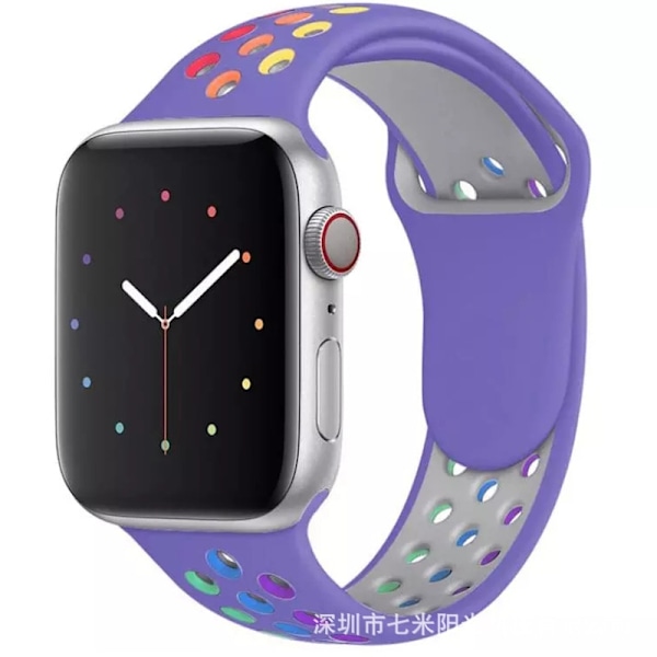 Klockarmband för Apple Watch iWatch 38/40/41mm standard hjärtslående blått och färgstarkt