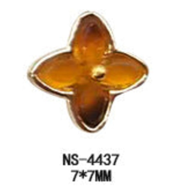 Kynsikoristeet nail art varten kukkiva kukka sadekukka kivi jade jäljitelmä kuori meripihka timantiseos metallikoristeet NS-4437
