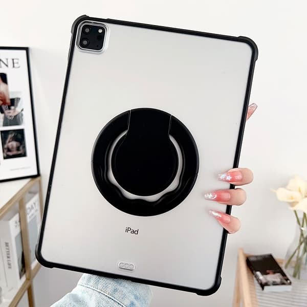 Etui til foldbart roterende stativ iPad 9.7\"/2018/2017/Air2/Air Sort kant, samme farve