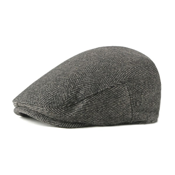 Beret Hat 2022 Høst og Vinter Ull Casual Varm motehette Gray 58-59cm