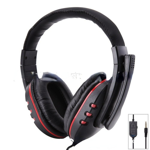 För Ps5 Headset Mikrofon Gaming Headset Ps4slim Pro Handtag Headset Röstchatt Headset Black and red bilateral