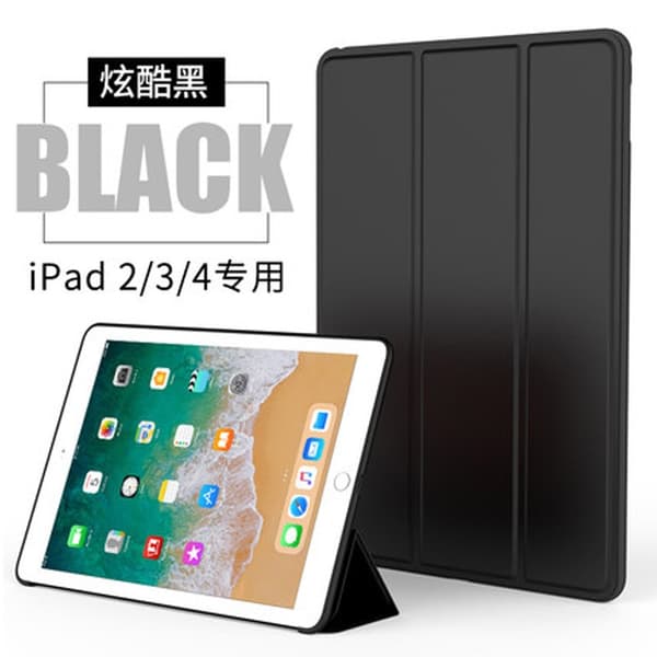 Etui til sort tri-fold blødt silikone læder iPad 10.2\"/10.5\" 7/8/9