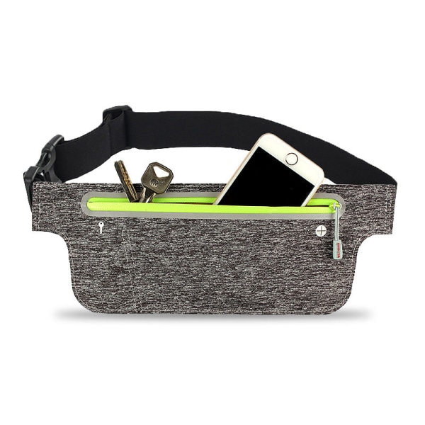 Fanny Pack Løbebælte Taljetaske Organizer Sports Workout Vandtæt gray 6-inch