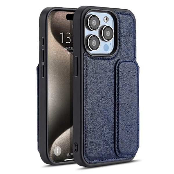 iPhone 16pro max -kotelo, tummansininen korttipidike lompakko