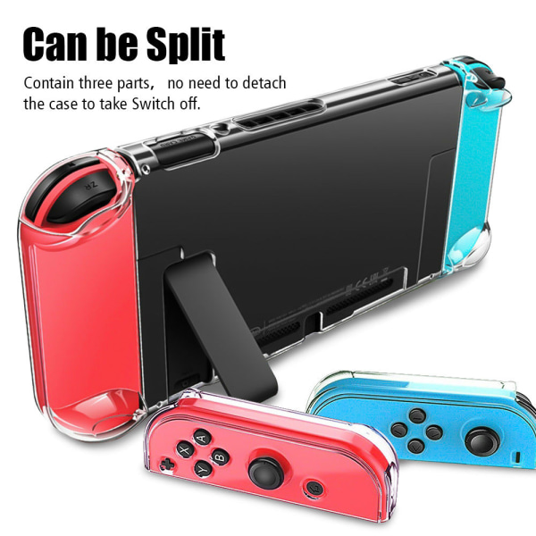 För Nintendo Switch Transparent Crystal Case Switch Protective Cover Silica Gel Protective Shell NS Transparent Red