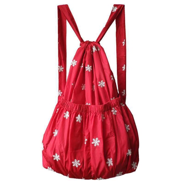 Kvinnor flicka ryggsäck axelväska skolväska Dragsko Ficka Stor Lätt blommig National Travel Bag Shopping Red snowflake