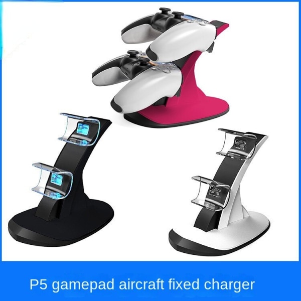 För Ps5 Flying Model Game Handle Dual-Seat Charger P5 Bluetooth Handle Dual-Seat Charger White