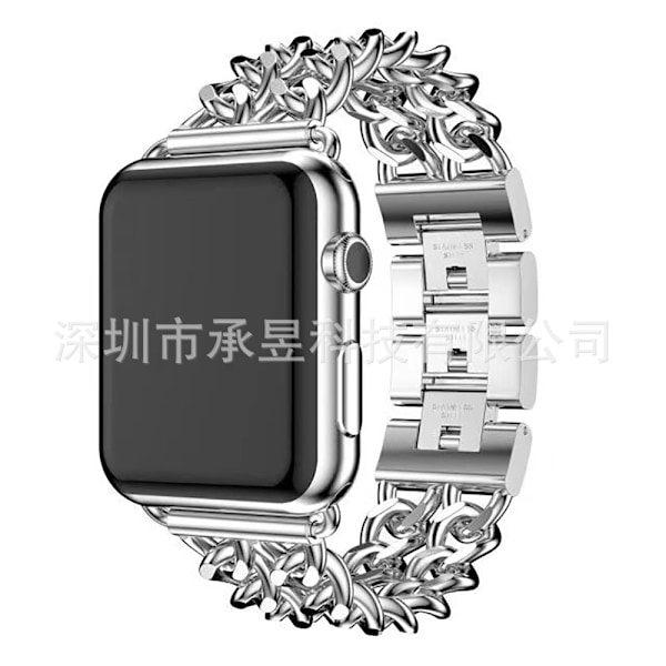 Klockarmband för Apple Watch iWatch 38/40/41/ 10:e generationen 42mm silver