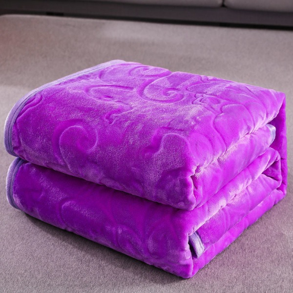 Fortykket mælkefiber Coral Fleece tæppe Flanell tæppe Student tæppe Lille dyne Rose Red 180*200cm
