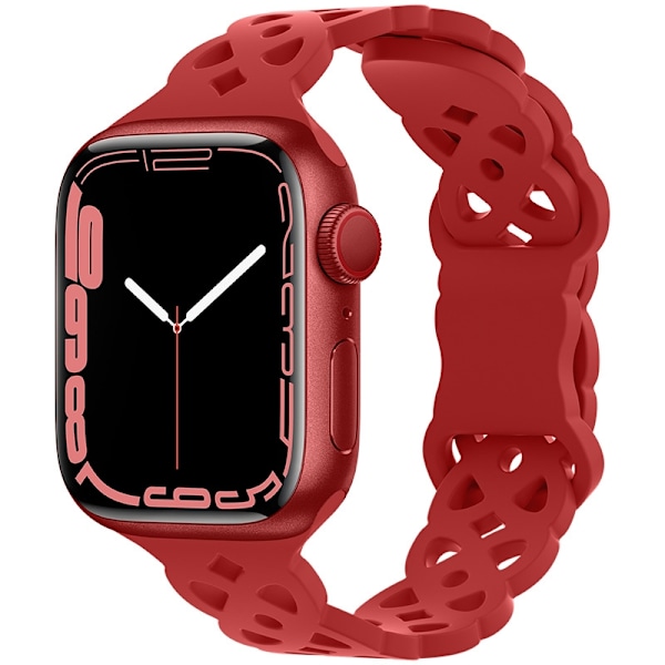 Kellon ranneke Apple Watch iWatch 38/40/41/42mm kirkkaanpunainen
