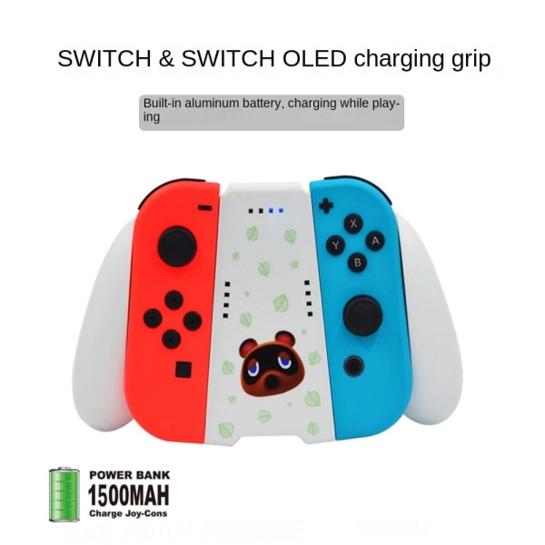 For Nintendo Switch JoyCon Ladegrep OLED-håndtak Ladehåndtak Tilbake Splint Batteri Mario