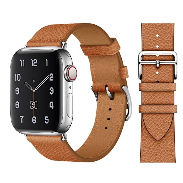 Klockarmband för Apple Watch iWatch 38mm/40mm/41mm Cross Brun