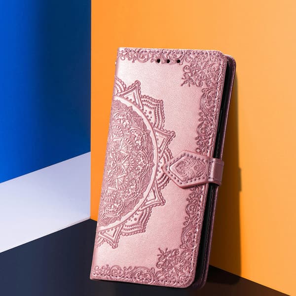 Etui til Samsung A30 / A20 Rose Gull Flip-kort
