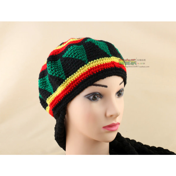 Varme vinterstrikkede luer Jamaica Dreadlocks parykk for menn og kvinner unisex Wool dreadlocks