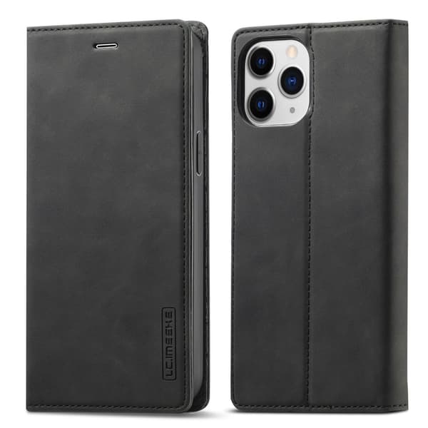 Etui til iPhone 13mini sort multifunktionelt læder magnetisk kortslot flip stilfuld beskyttelse