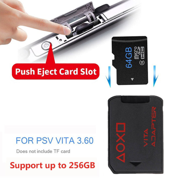 Psv3.0-kortholder PSVita-minnekortadapter Sd2vita plus Pop-up TF-kort