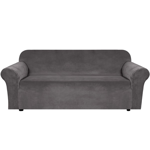 Cover i ett stycke cover All-inclusive Hög elasticitet Cover för soffa Black Four-seat