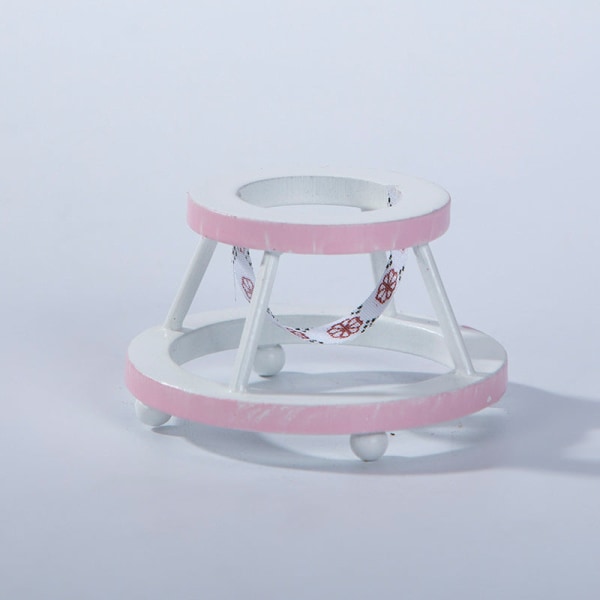 Miniatyrmøbler Leketøy Dukkehus DIY-dekorasjonstilbehør Mini 1:12 barnerullatorer Pink
