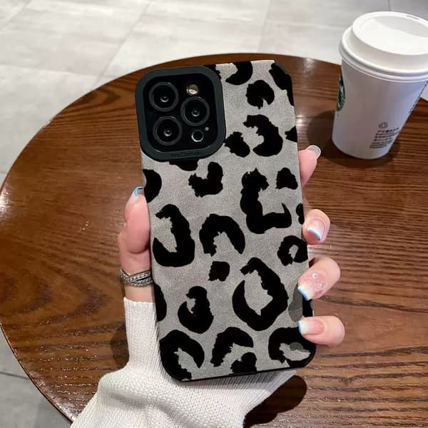 Deksel til iPhone 17 Pels Leopardtrykk