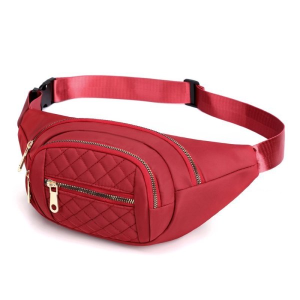 Fanny Pack Løbebælte Taljetaske Organizer Nylon Sports Multifunktion Red