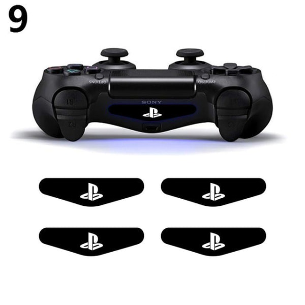 For PS4 Håndtak Sticker PS4 Pro Sticker PS4 Håndtak Luminous Strip PS4 Håndtak LED-lys Sticker No. Black 9