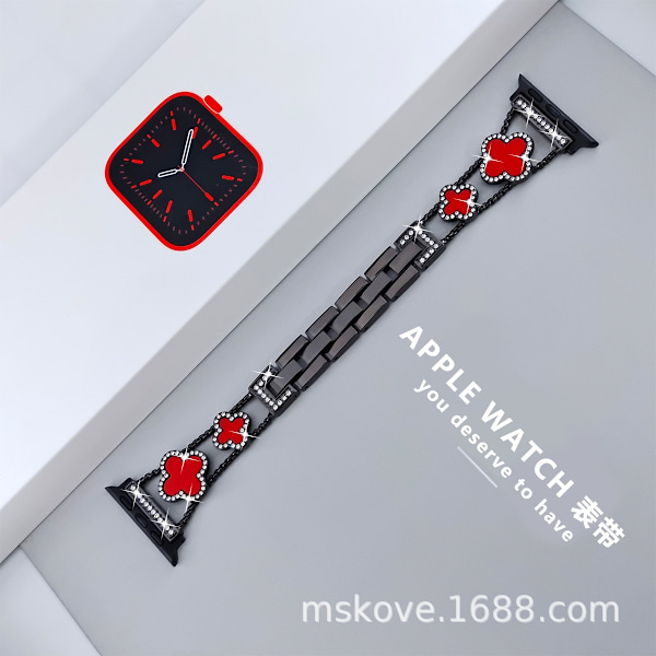 Urrem til Apple Watch iWatch 20MM universelt interface sort + rubin
