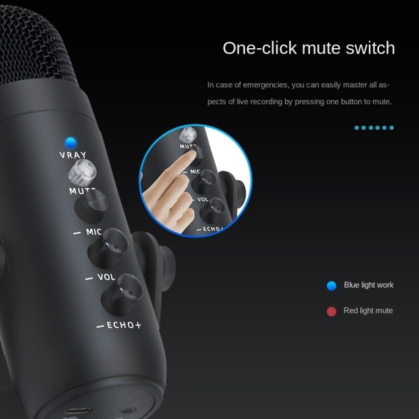 Snowman USB Kondensator Mikrofon Dator Mobiltelefon Spel PS4 Chat Live Karaoke Inspelning Brusreducerande mikrofon Default Title
