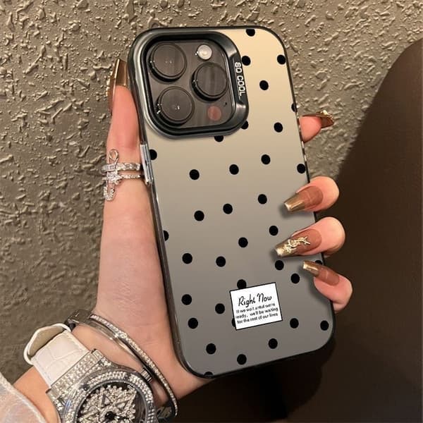 Kotelo iPhone 17 Pro Laser Polka Dot H318P2 Harmaa