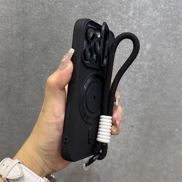 Skal för iPhone 17 Pro Max + Snodd och magnetisk linshållare