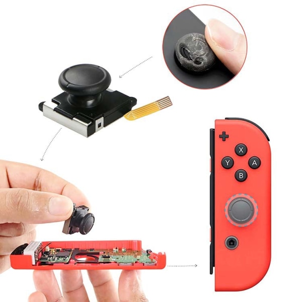 For Switch Vippebryter Håndtak Vippebryter Joy-Con NS 3D Direction Joystick Reparasjon Drift Tilbehør Blue